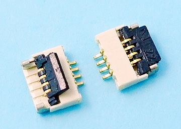 FPC 0.5mm H:1.0 Cover Lift  SMT R/A Lower Type Connector
