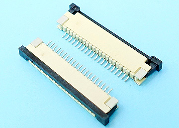 FPC 1.0mm H:2.5 Push-Pull SMT R/A Upper Type Connector