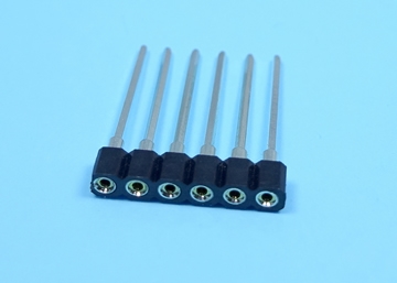 LSIP254L-1×XX 2.54mm SIP SOCKET Single Row Round Pin (L:17.78mm)