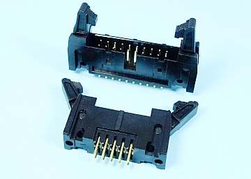 2.54 mm Pitch Box Header With Latches  Straight Type